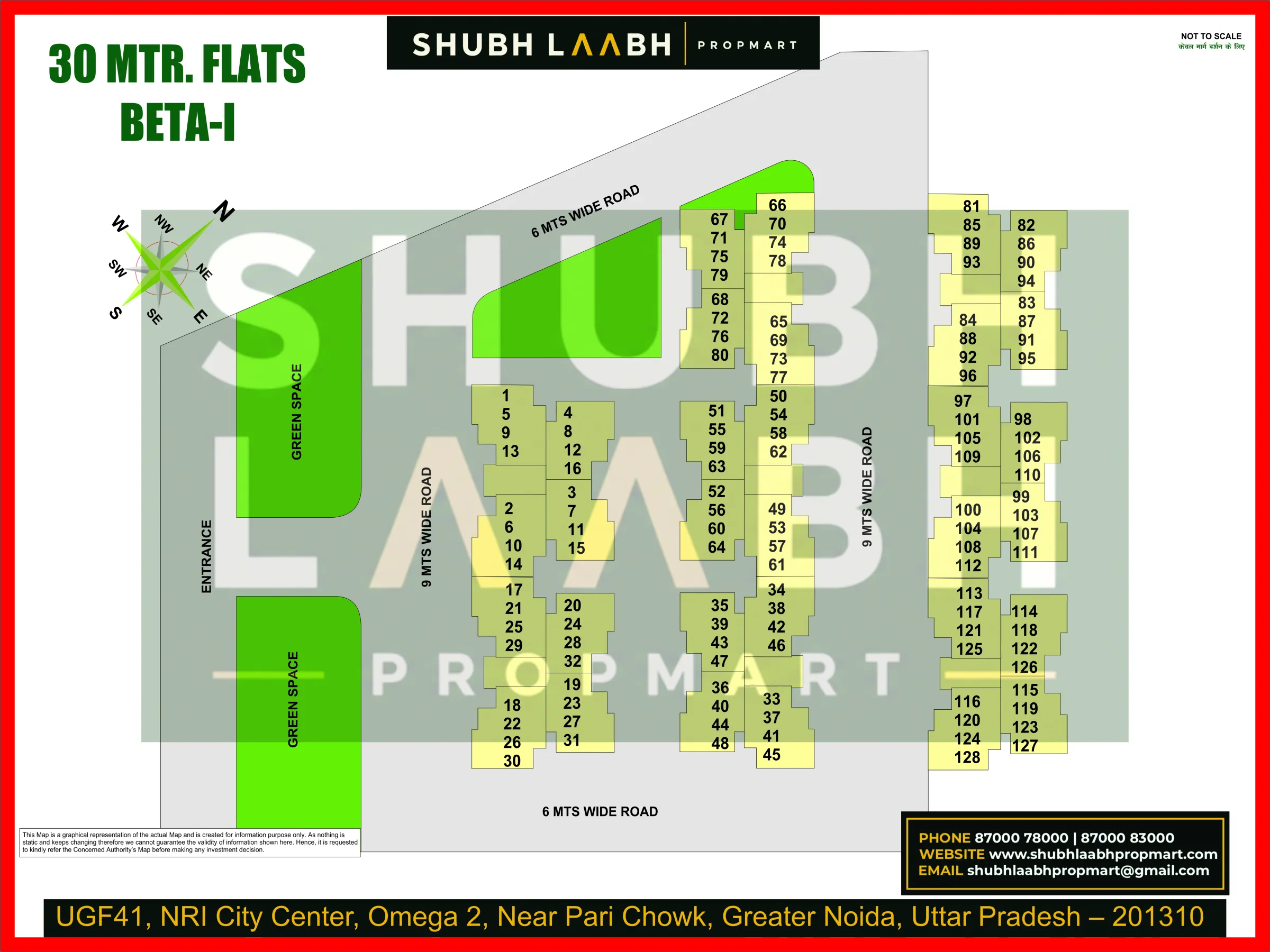 30 m Flats at Beta-I — Greater Noida sector & pocket plan