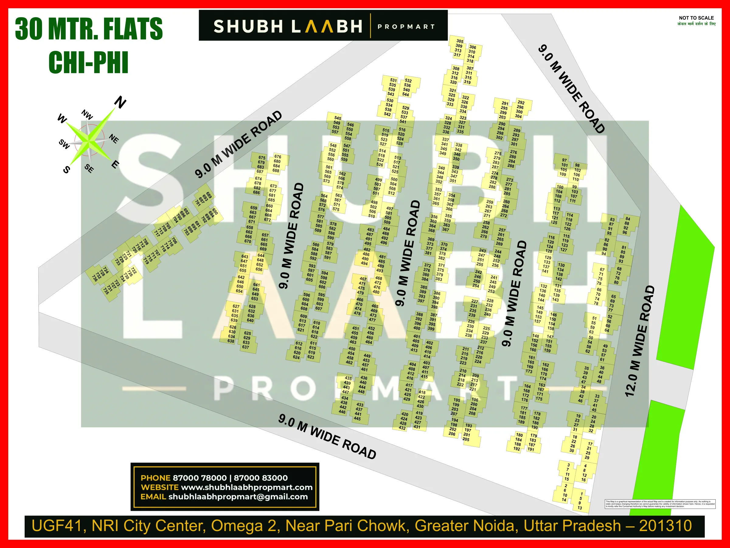 30 m Flats at Chi-Phi — Greater Noida sector & pocket plan