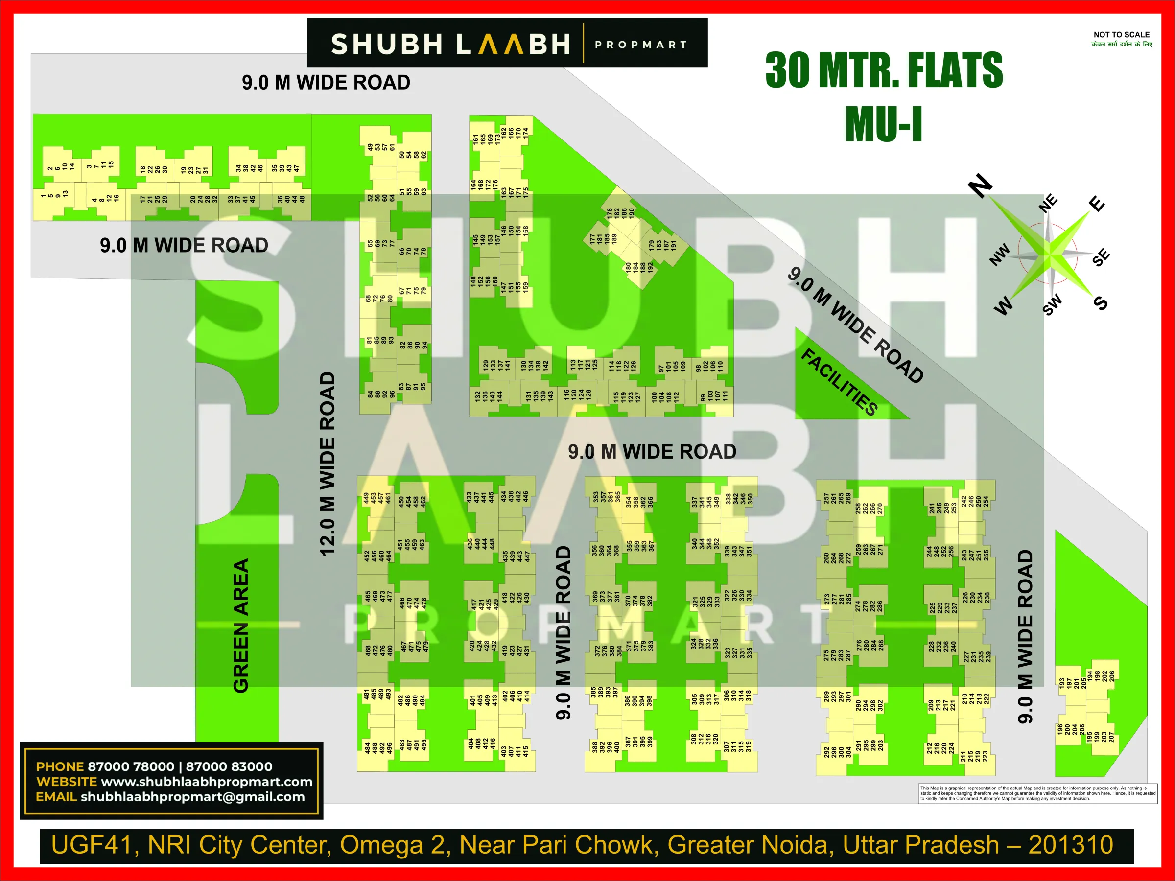 30 m Flats at Mu-1 — Greater Noida sector & pocket plan