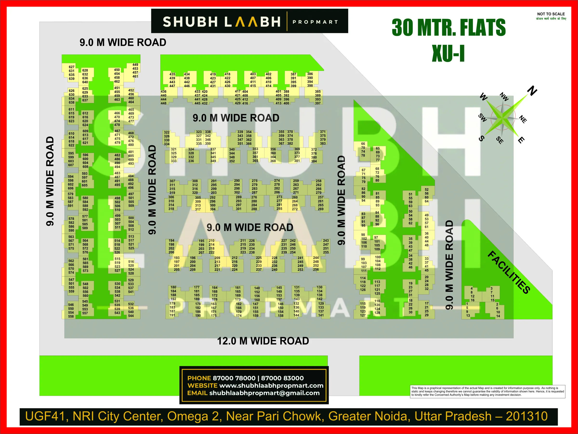 30 m Flats at Xu-I — Greater Noida sector & pocket plan