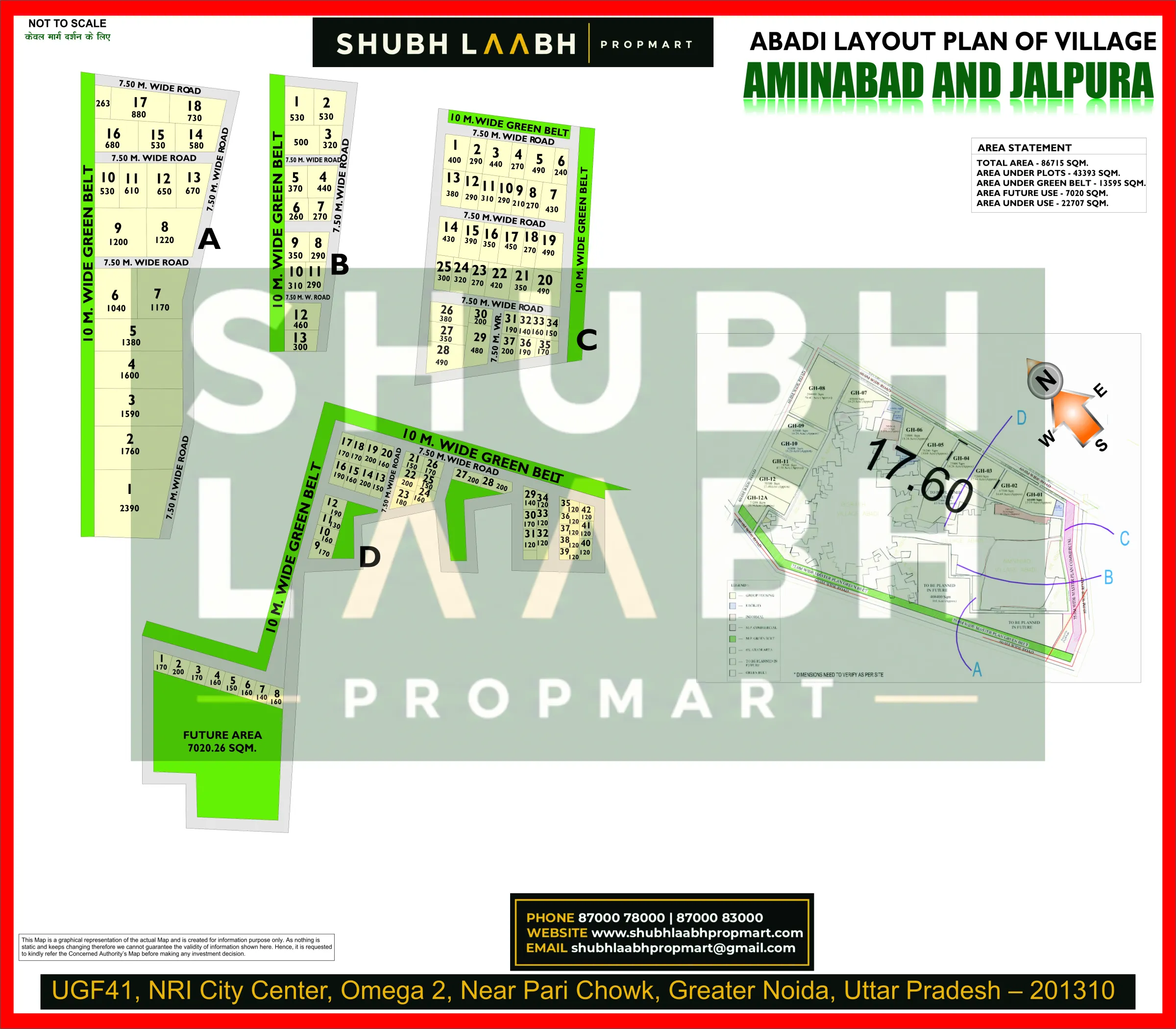 Abadi Village Aminabad and Jalpura — Greater Noida village abadi plan