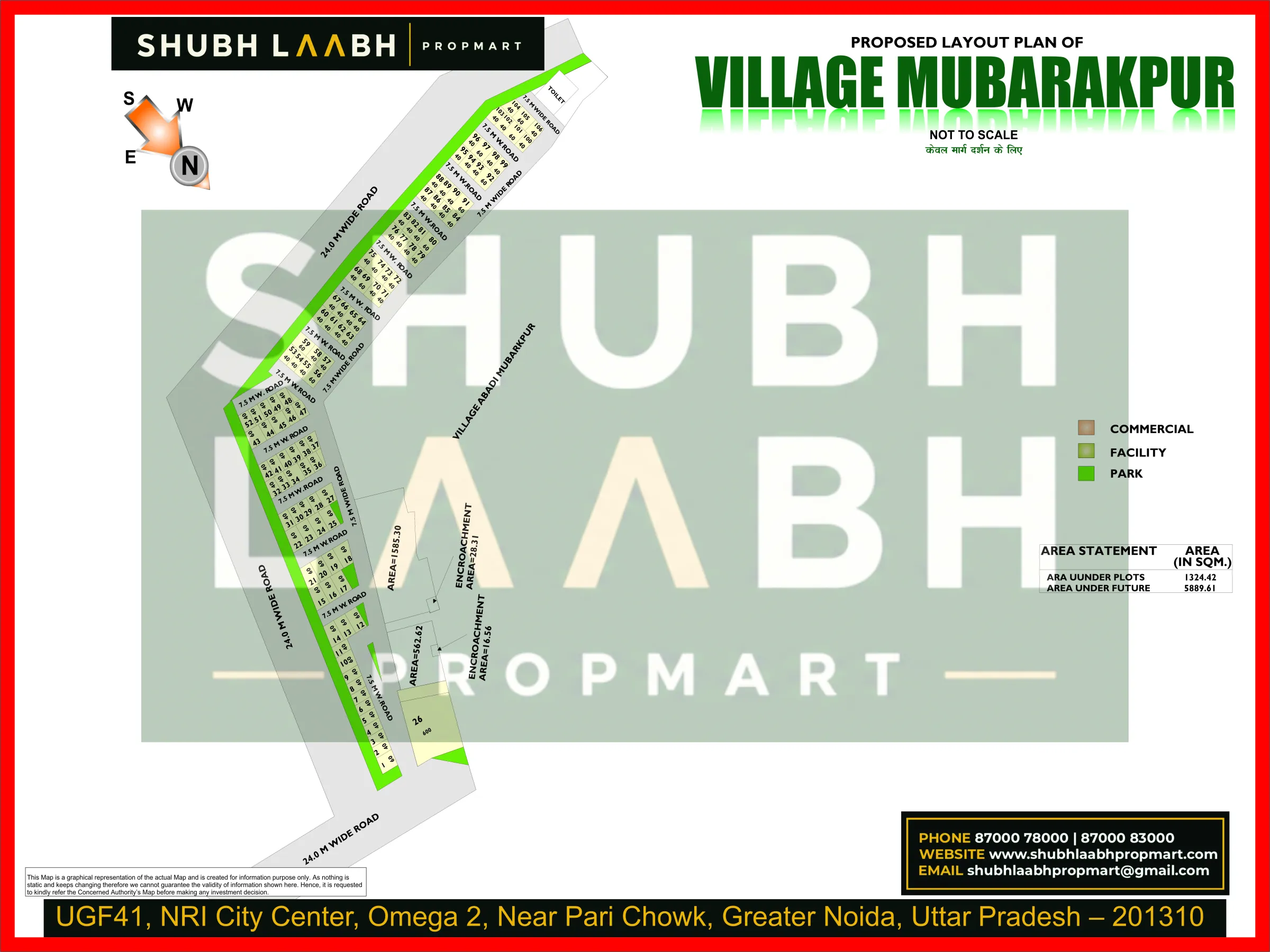 Abadi Village Mubarkpur — Greater Noida village abadi plan