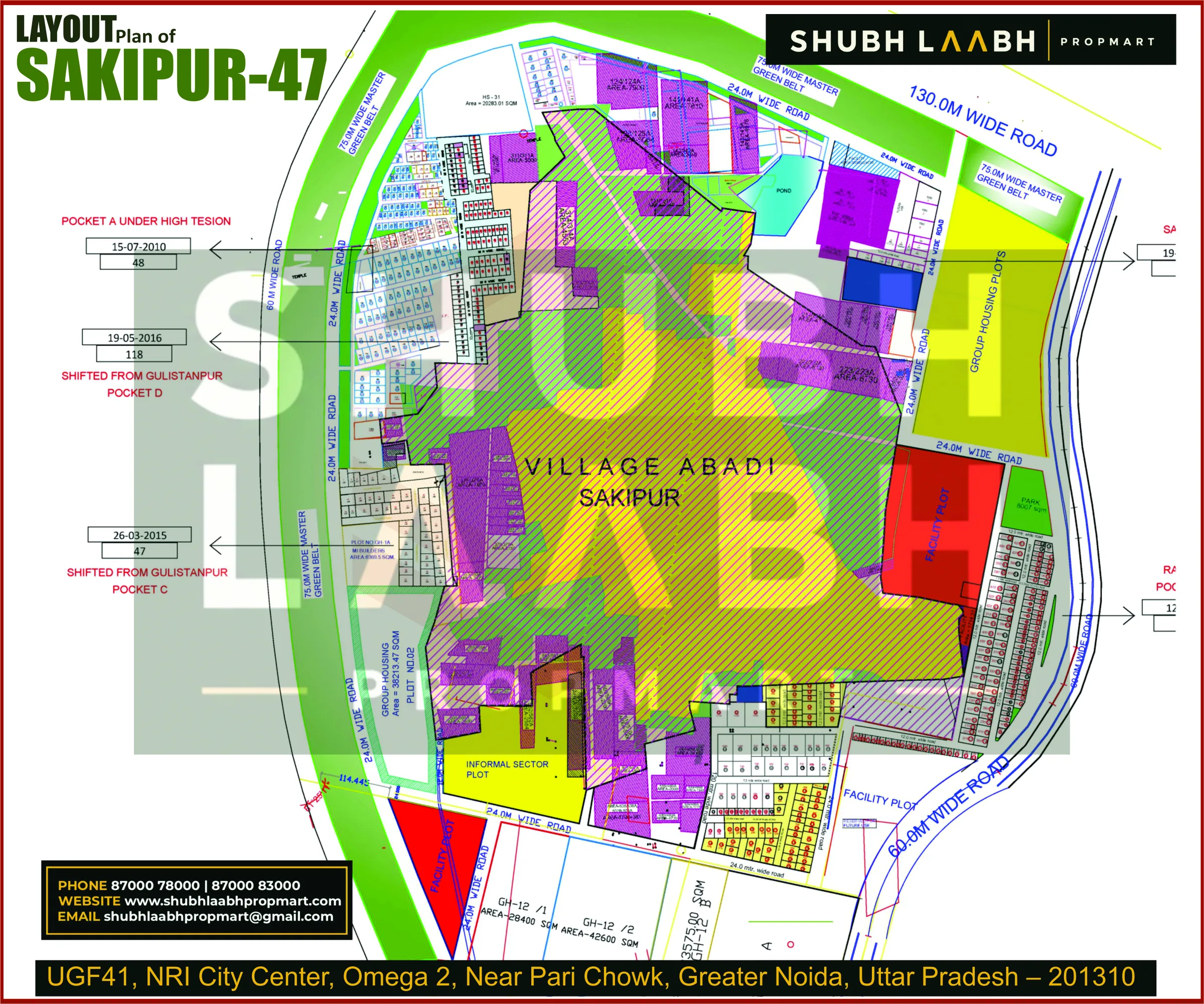 Abadi Village Sakipur-47 — Greater Noida village abadi plan