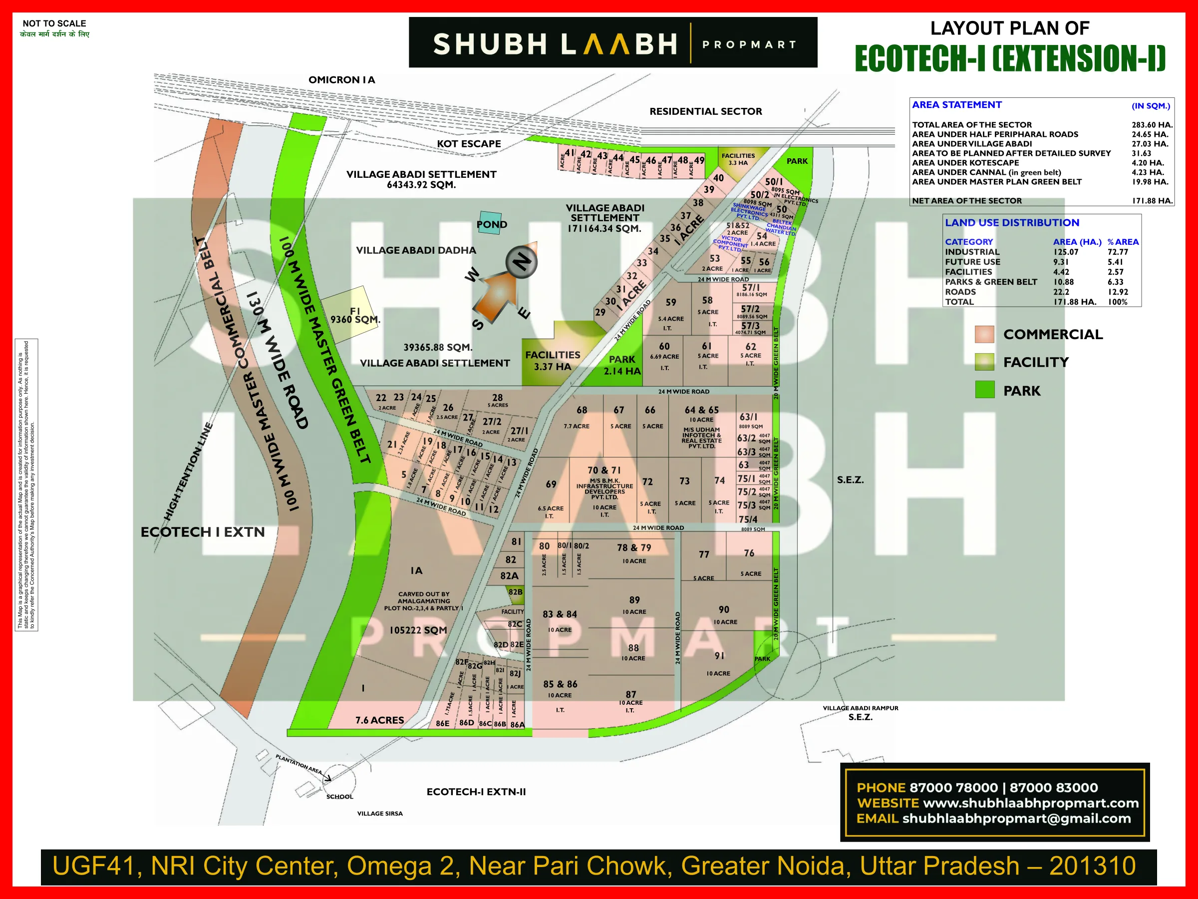 Ecotech-I Extension-I — Greater Noida sector & pocket plan