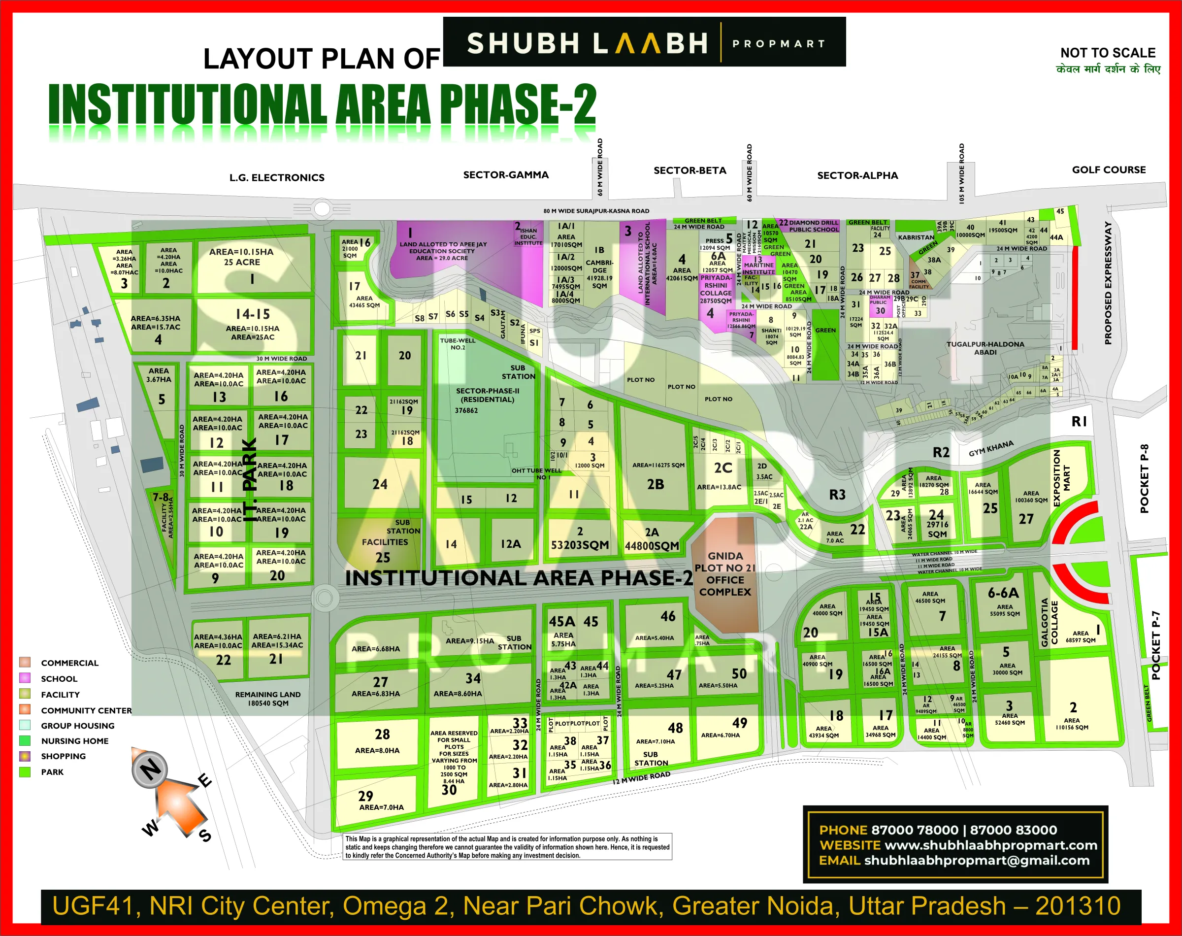 Institutional Area Phase-II — Greater Noida sector & pocket plan
