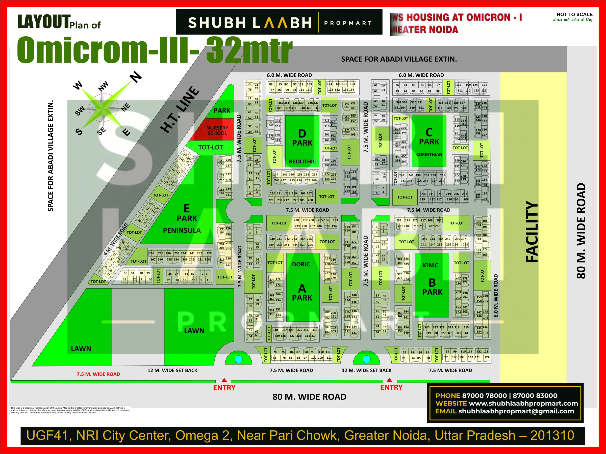 Omicron-III 32 m — Greater Noida sector & pocket plan