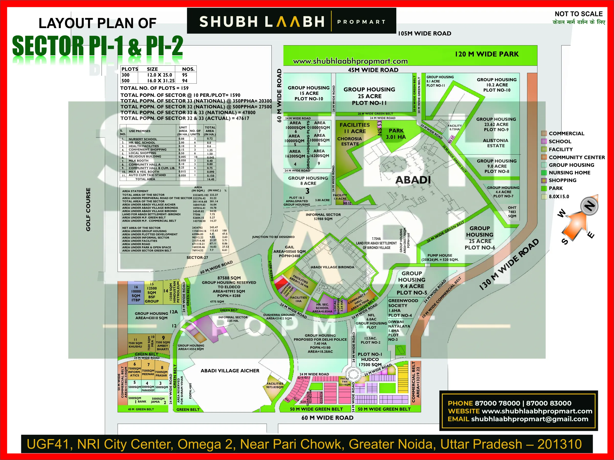 Pi-1 & Pi-2 — Greater Noida sector & pocket plan