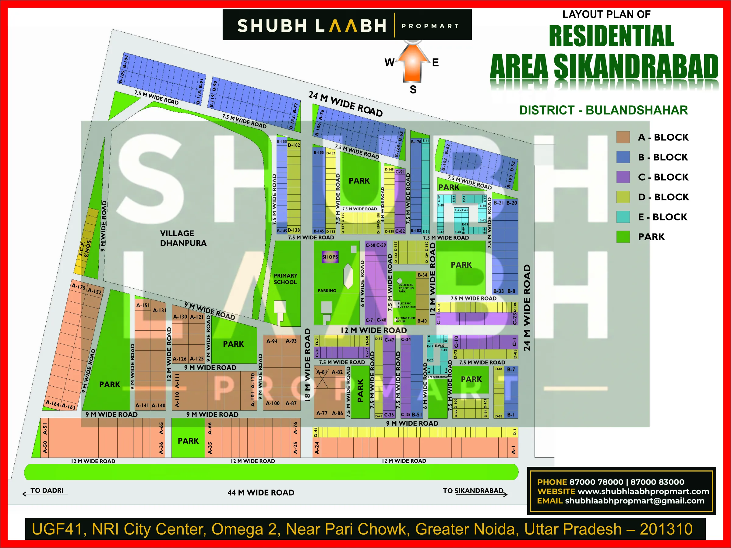 Residential Area Sikandrabad — Greater Noida sector & pocket plan