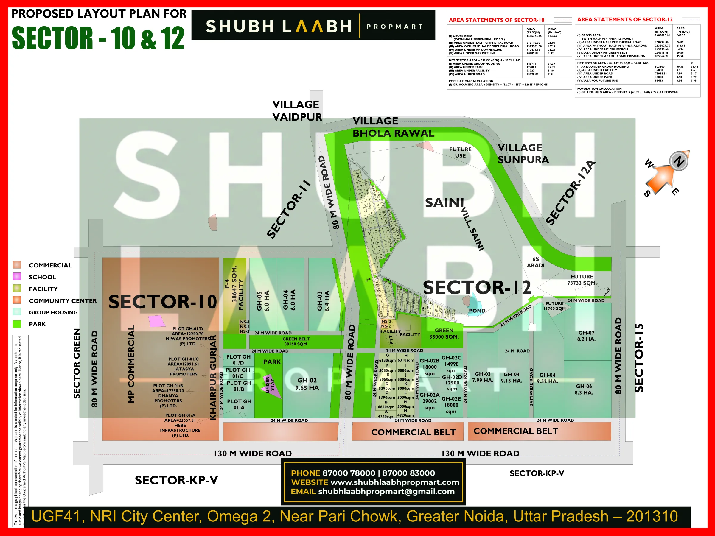 Sector-10 & 12 — Greater Noida sector & pocket plan