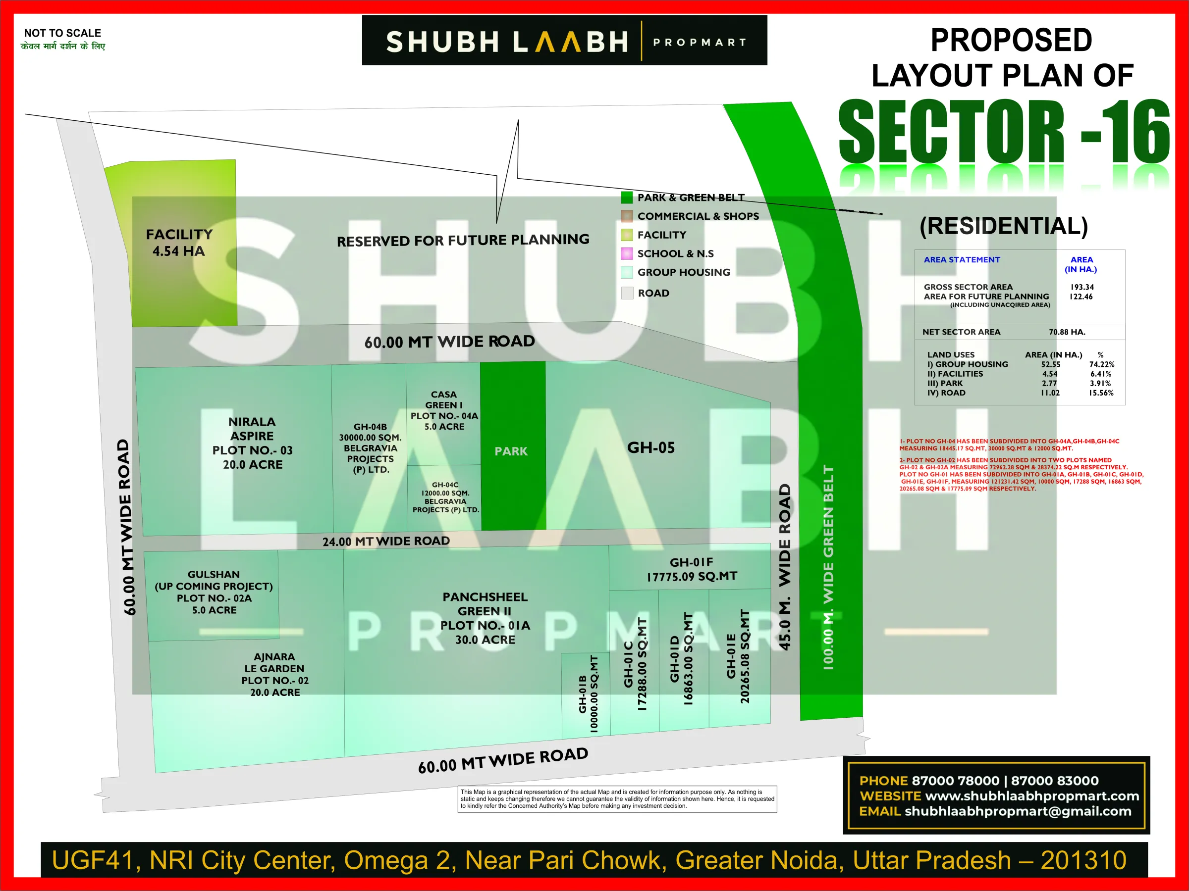Sector-16 Residential — Greater Noida sector & pocket plan