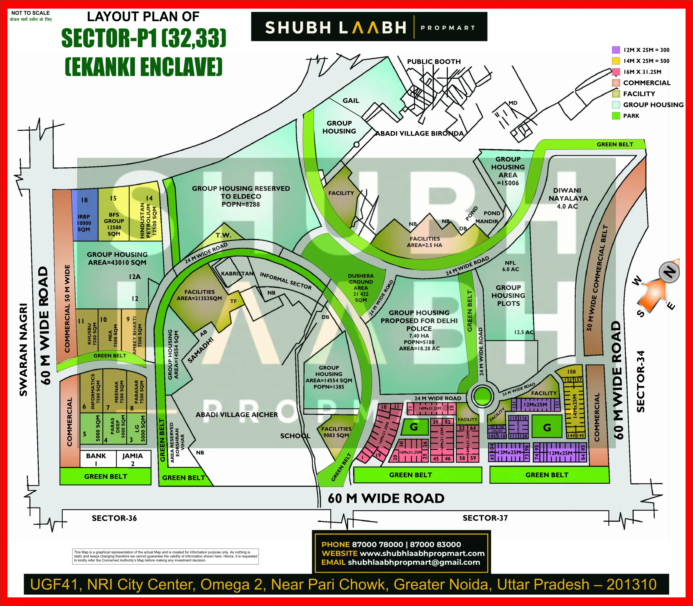 Sector-Pi(32, 33) Ekanki Enclave — Greater Noida sector & pocket plan