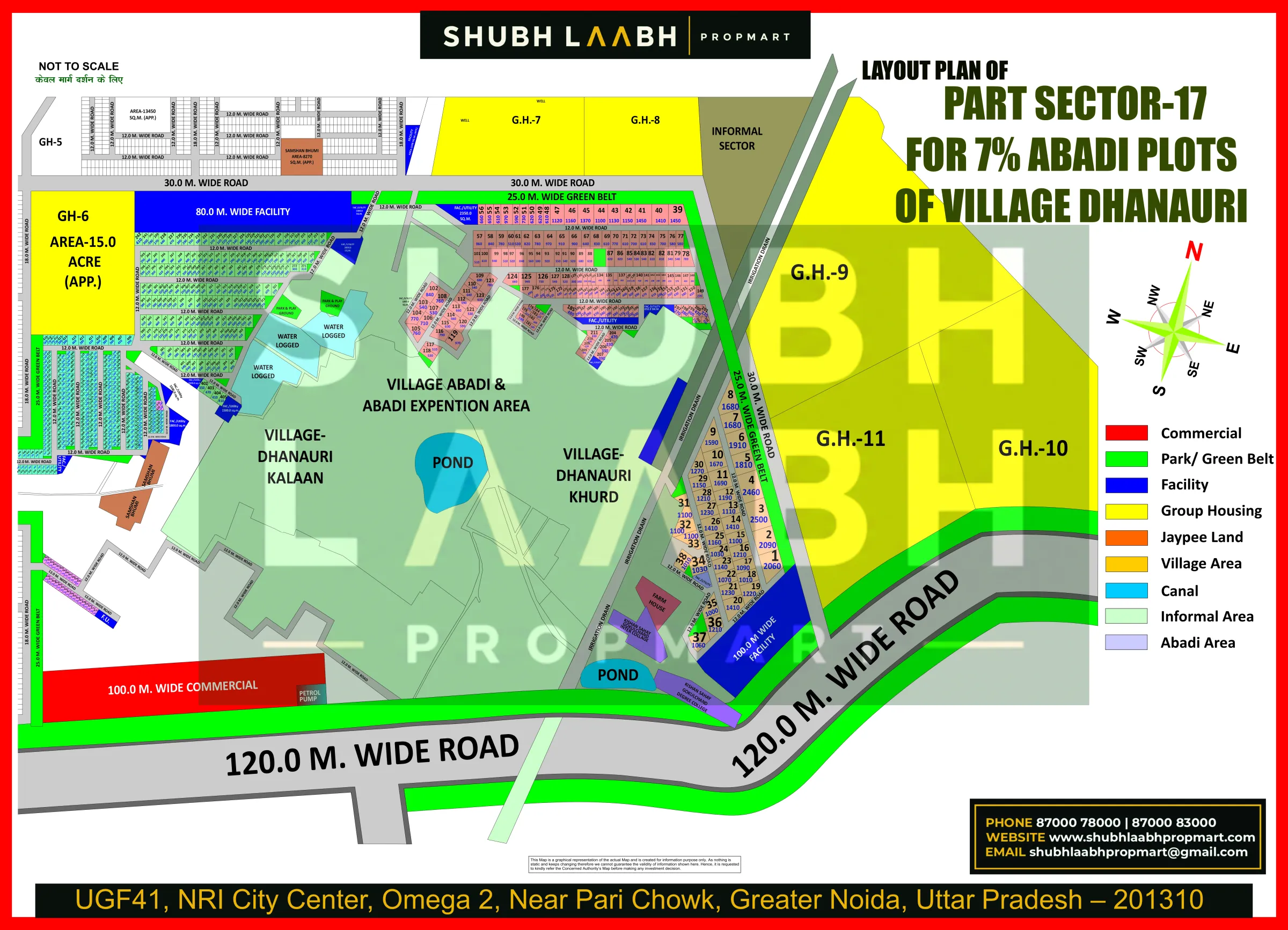 Abadi Village Dhanauri Part Sec-17 — Yamuna Expressway village abadi plan