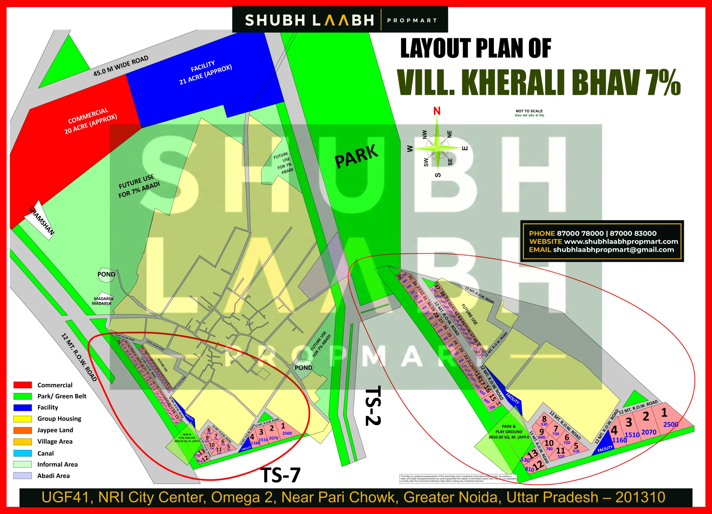 Abadi Village Kherali Bhav — Yamuna Expressway village abadi plan