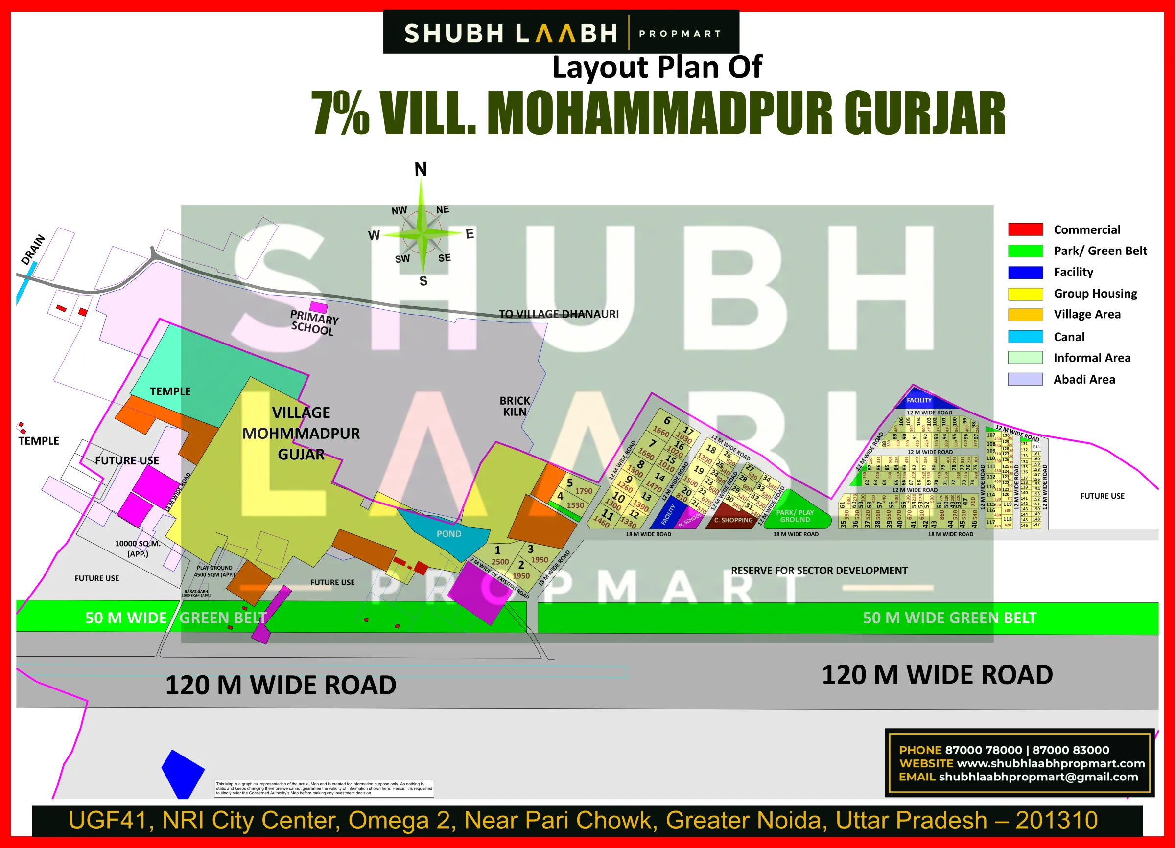 Abadi Village Mohammadpur Gurjar — Yamuna Expressway village abadi plan