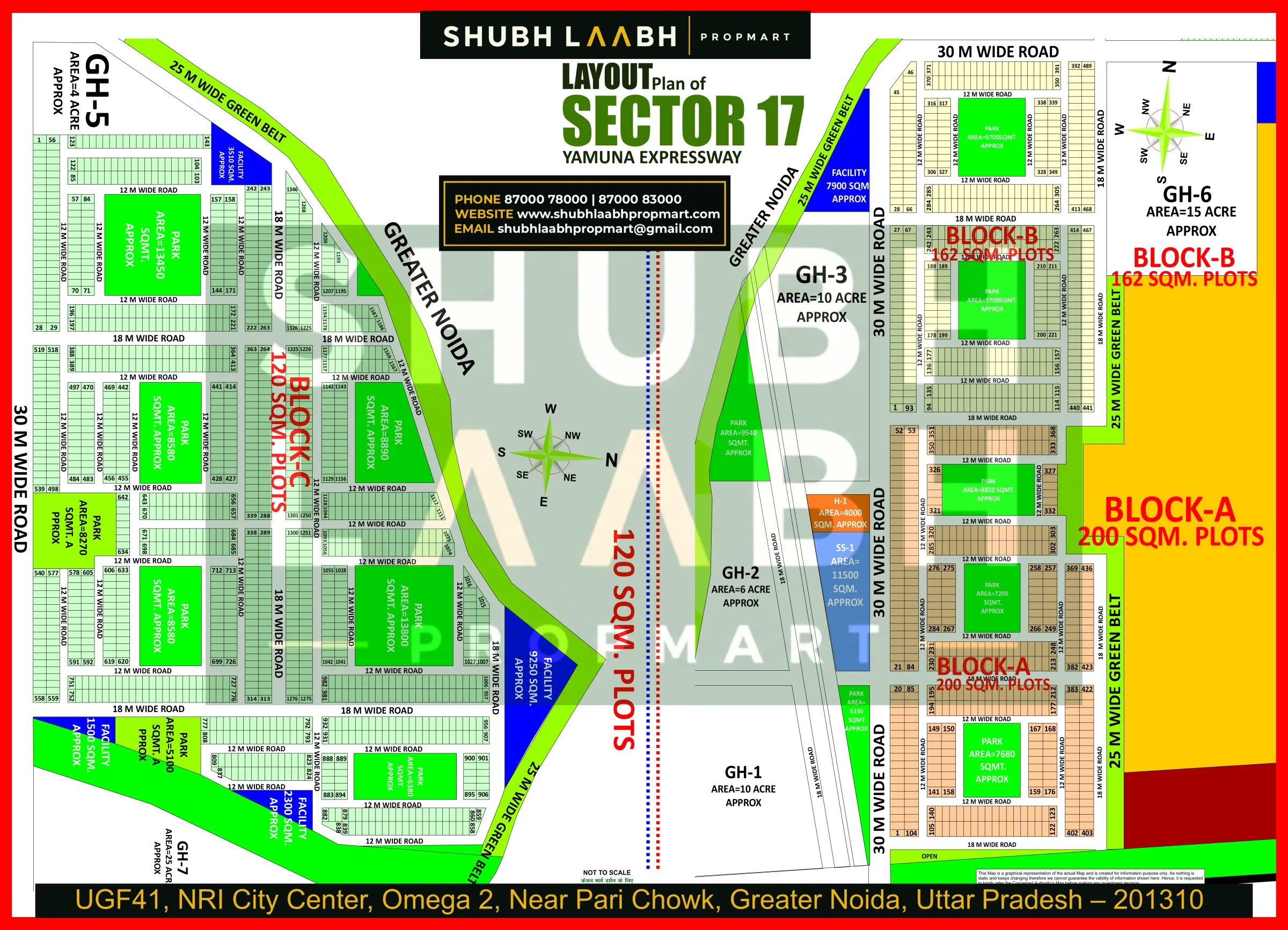 Sector-17 Zoomed — Yamuna Expressway sector & pocket plan