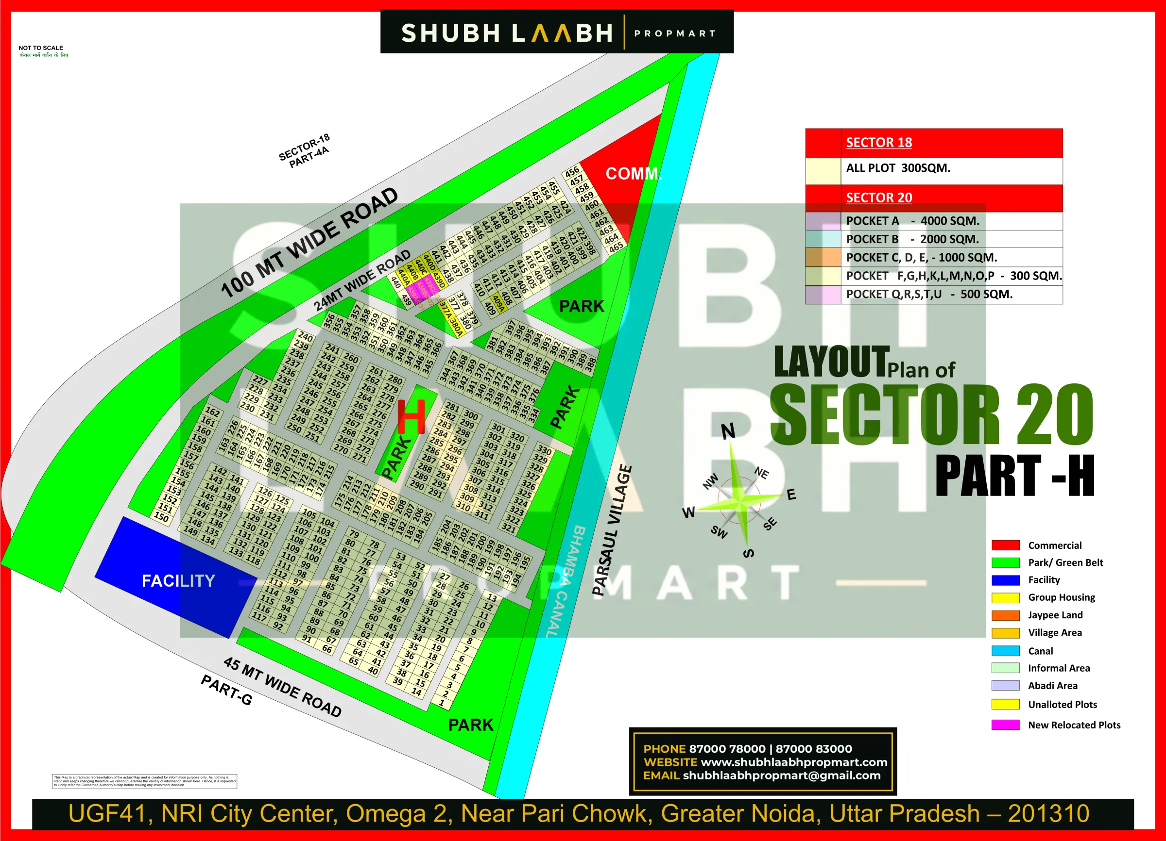 Sector-20 Pocket-H — Yamuna Expressway sector & pocket plan