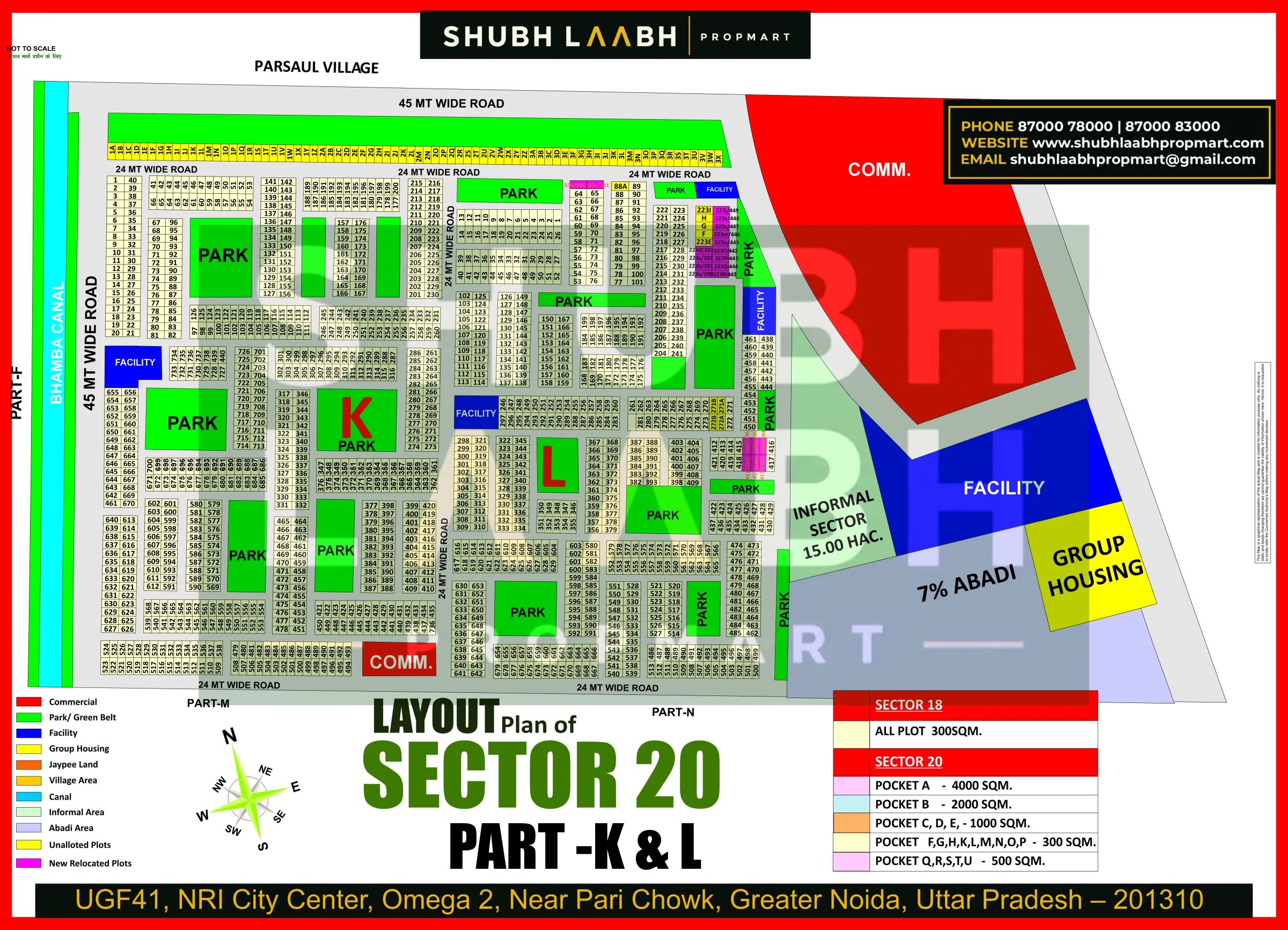 Sector-20 Pocket-K & L — Yamuna Expressway sector & pocket plan
