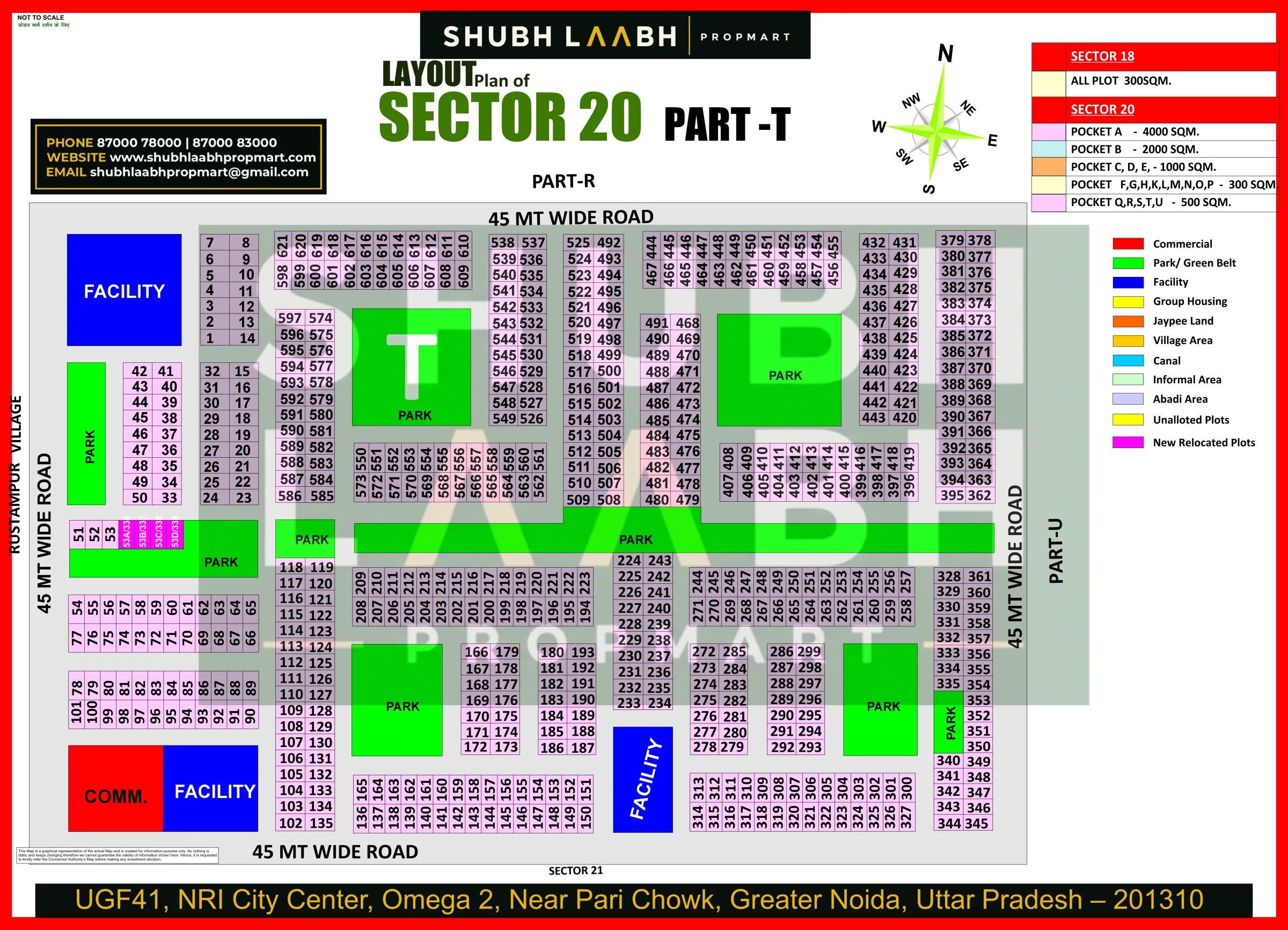 Sector-20 Pocket-T — Yamuna Expressway sector & pocket plan