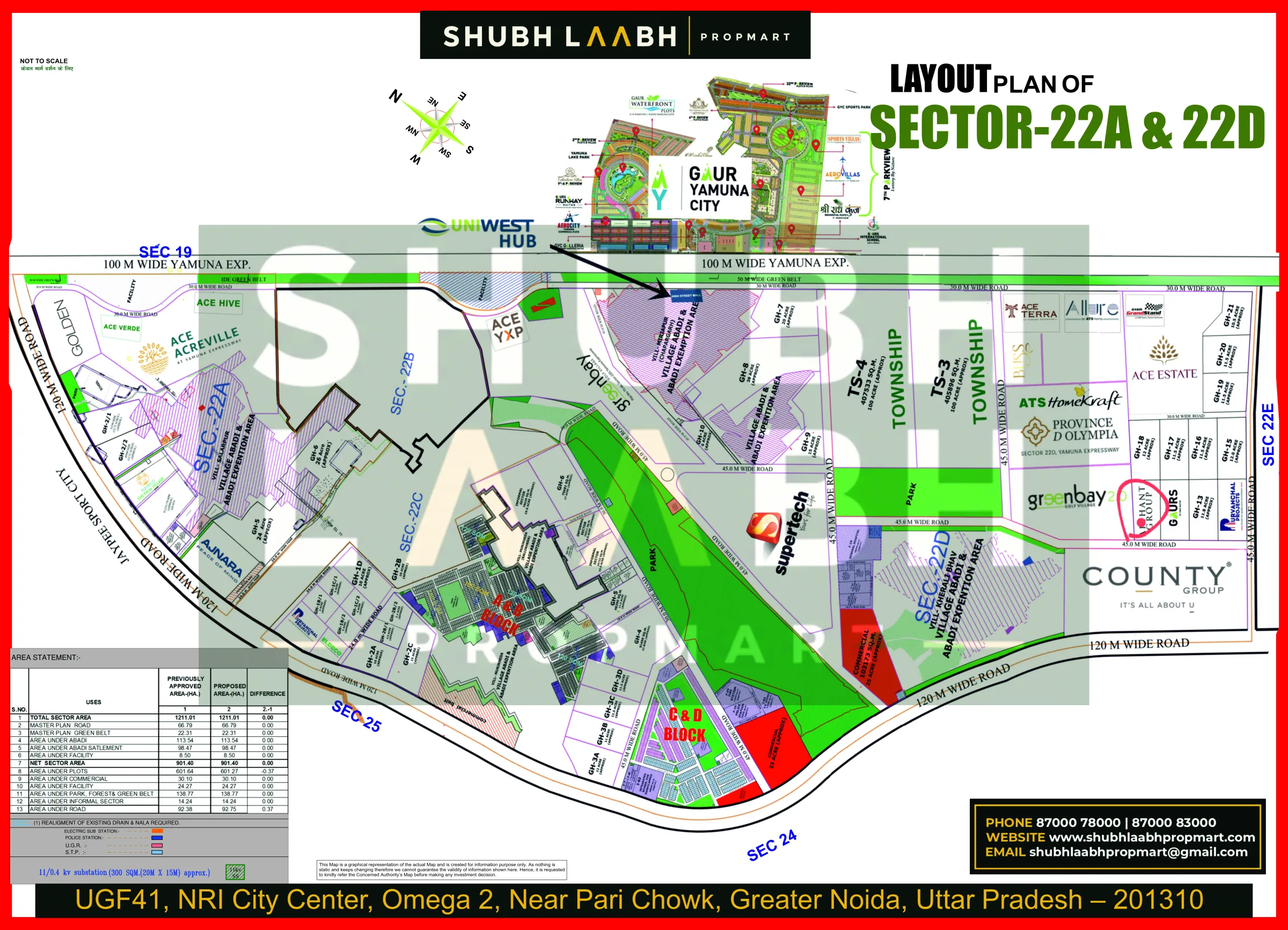 Sector-22A to 22D — Yamuna Expressway sector & pocket plan